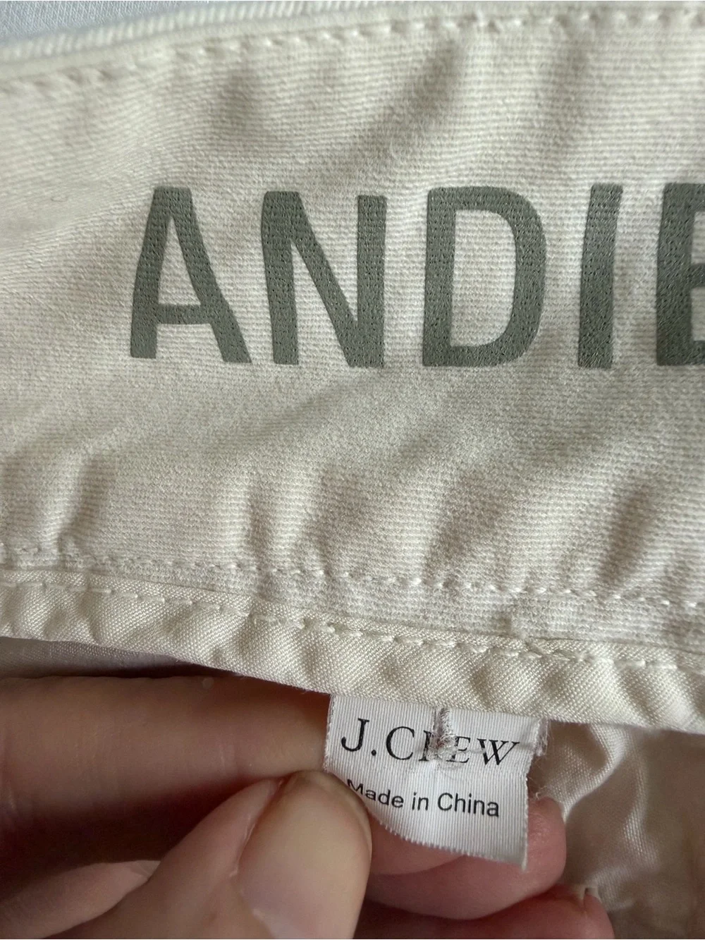 J.Crew Andie Chino Shorts Size 2 Ivory Stretch Cotton High Rise